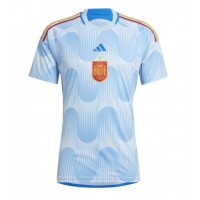 Koszulka piłkarska Hiszpania Strój wyjazdowy MŚ 2022 tanio Krótki Rękaw
